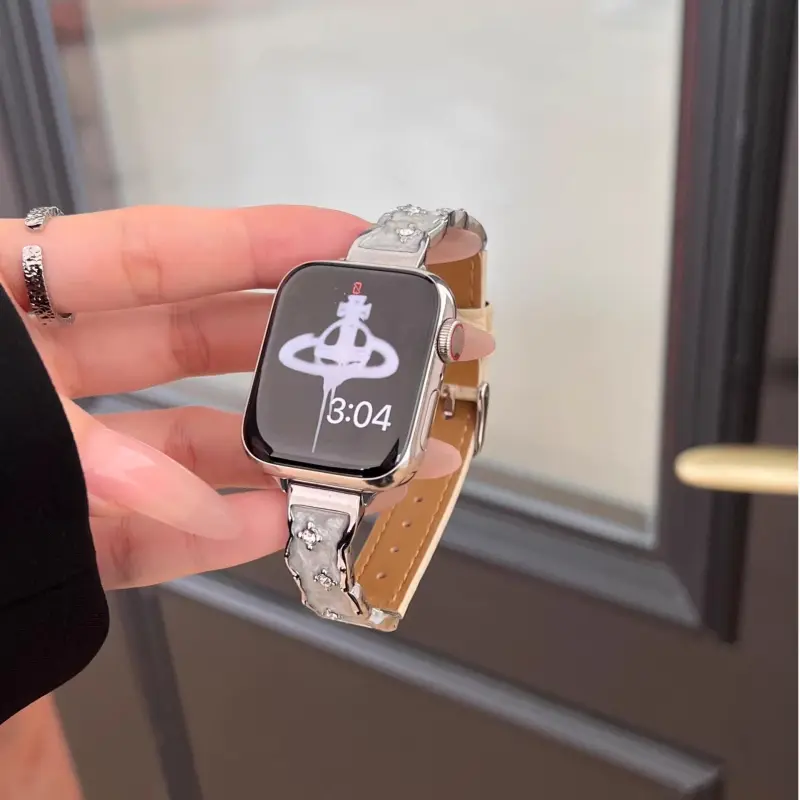 KVZUVUU Watch Band Apple Compatibility Cowhide Leather Material-8