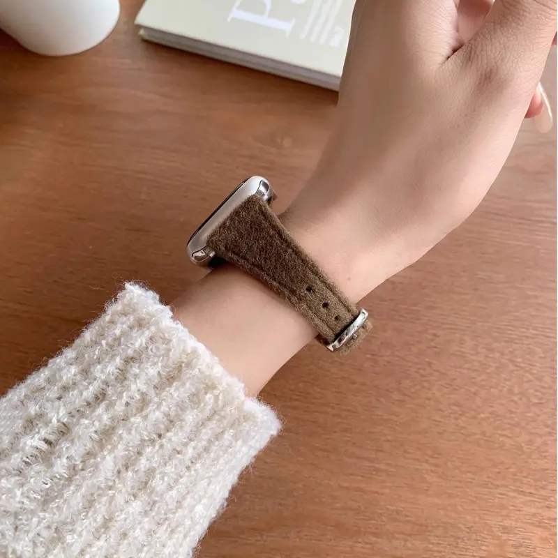 KVZUVUU Watch Band Apple Compatibility Woolen, Metal-19