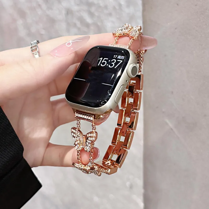 KVZUVUU Apple Compatibility Watch Band Metal-11