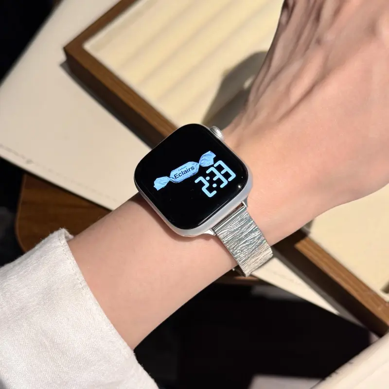 KVZUVUU Apple Compatibility Watch Band Metal-9
