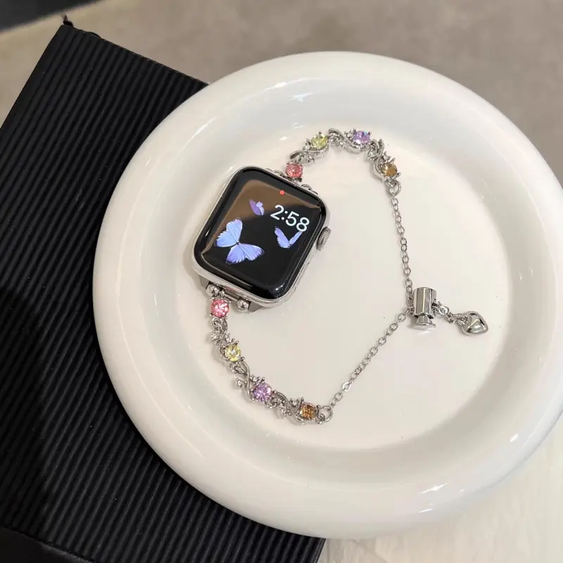 KVZUVUU Watch Band Apple Compatibility Metal-5