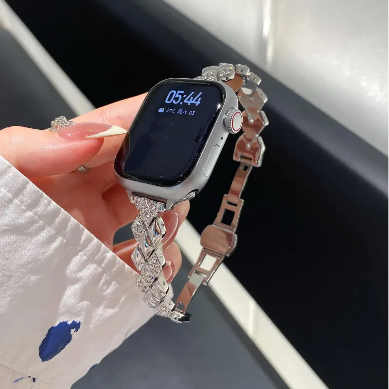 KVZUVUU Apple Compatibility Watch Band Metal-4