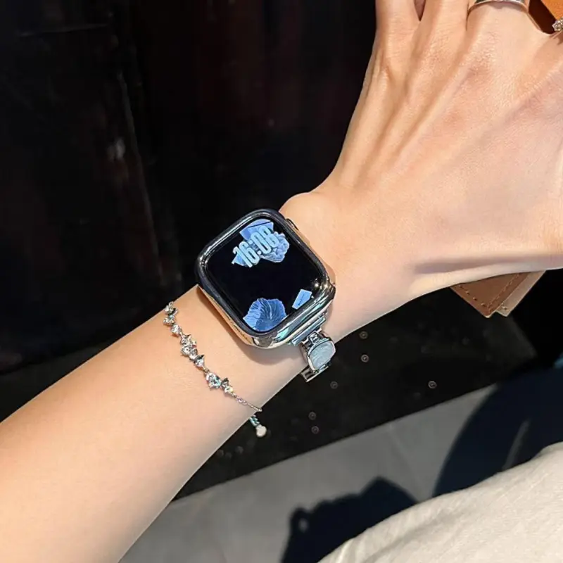 KVZUVUU Apple Compatibility Watch Band Metal-6