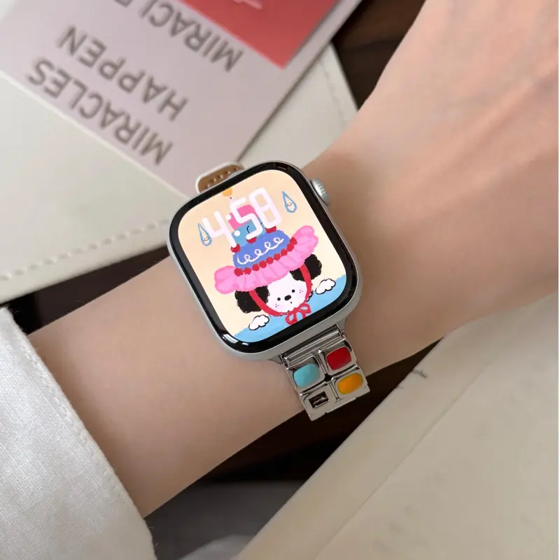 KVZUVUU Apple Compatibility Watch Band Leather Material-1
