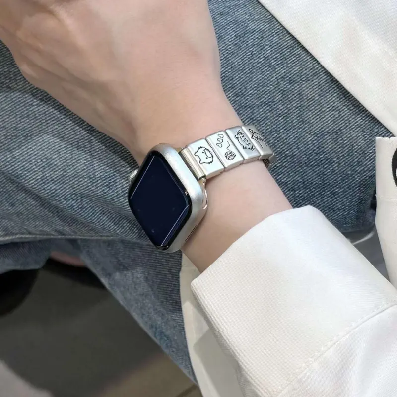 KVZUVUU IwatchS10/s9/8/7/6/Ultra Apple Compatibility Watch Band Metal-1
