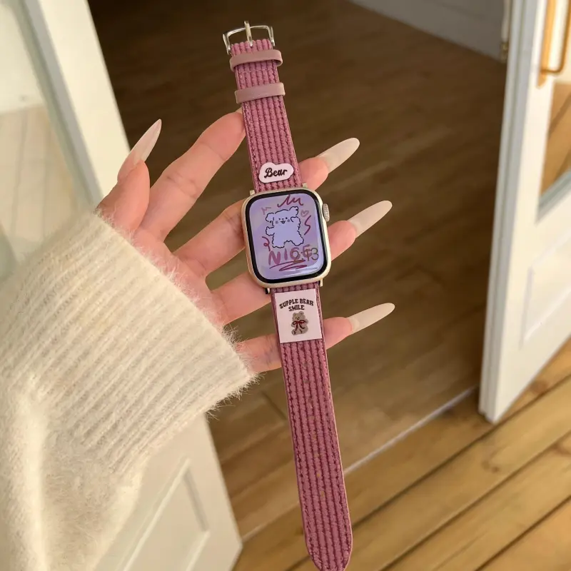 KVZUVUU Watch Band Apple Compatibility Leather-14