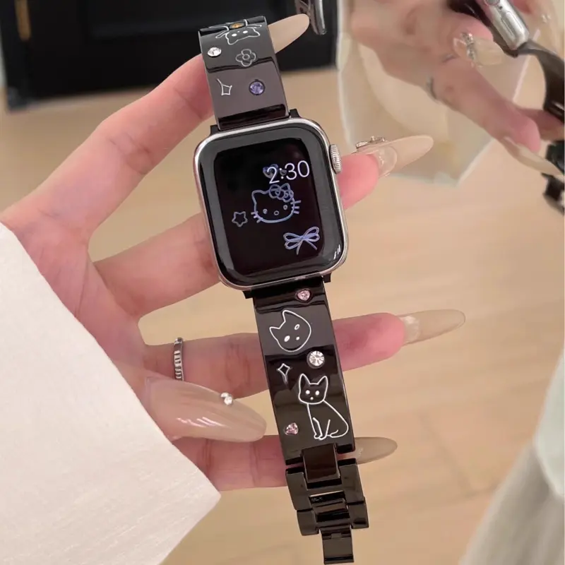 KVZUVUU Watch Band Apple Compatibility Metal-18