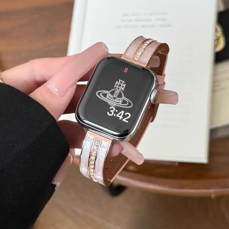 KVZUVUU Watch Band Apple Compatibility Metal-16