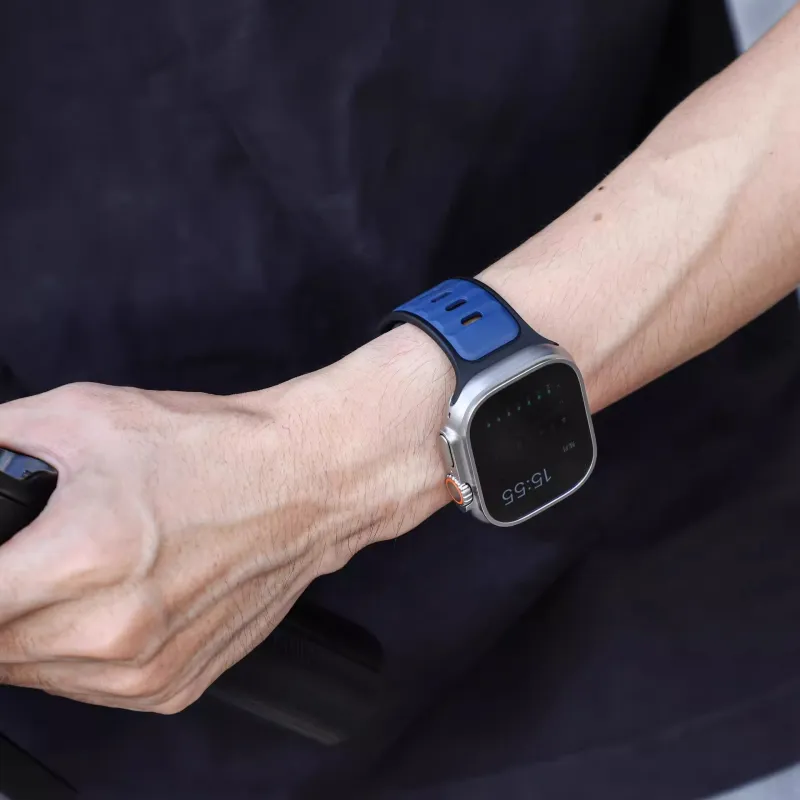 KVZUVUU Apple Compatibility Watch Band Silicone Material-15