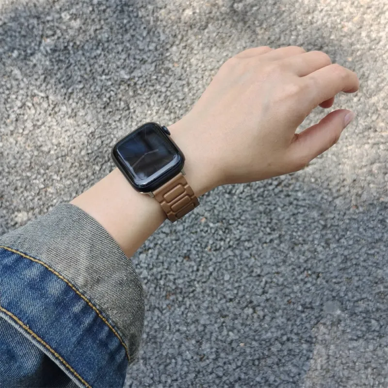 KVZUVUU Apple Compatibility Watch Band Cowhide Leather Material-13