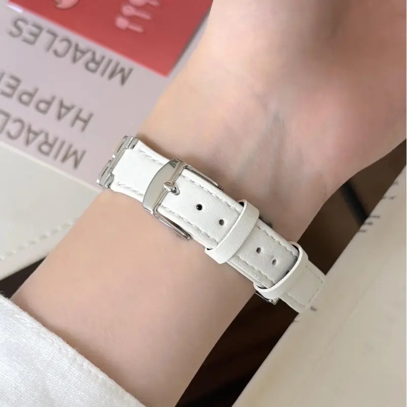 KVZUVUU Apple Compatibility Watch Band Leather Material-3