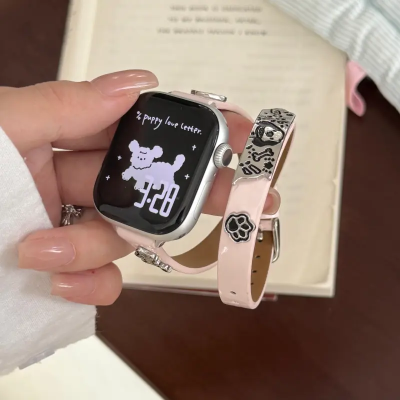 KVZUVUU Watch Band Apple Compatibility Cowhide Leather Material-14