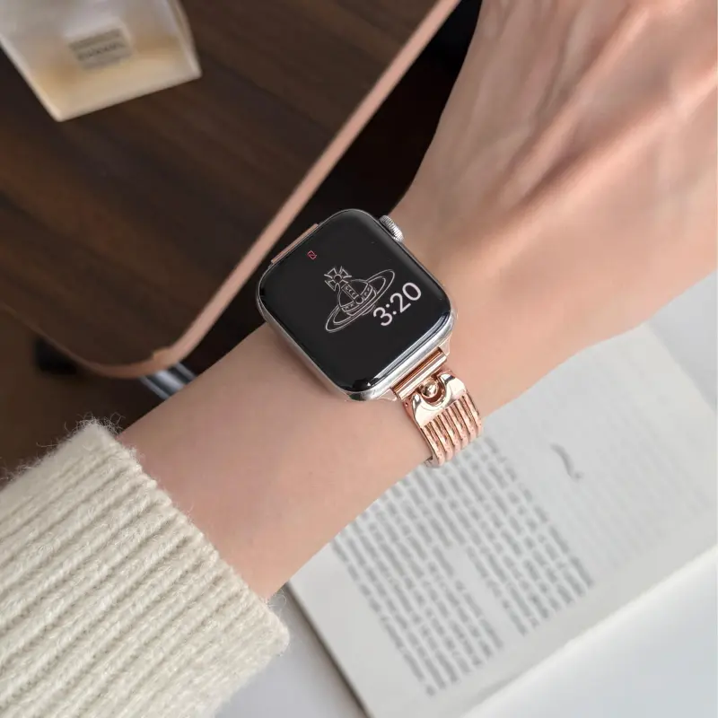 KVZUVUU Apple Compatibility Watch Band Metal-3