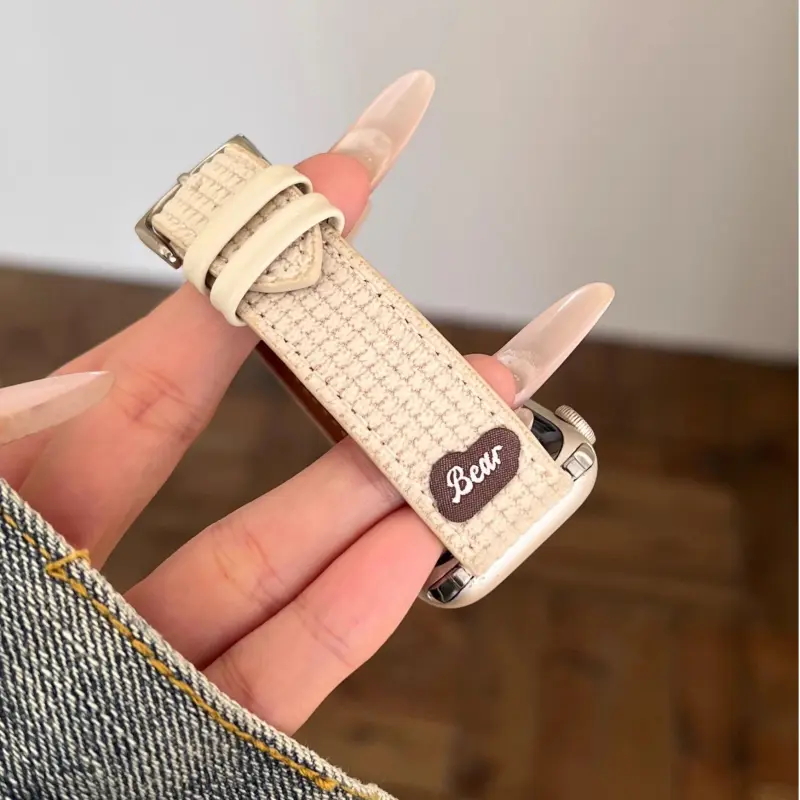KVZUVUU Watch Band Apple Compatibility Leather-3