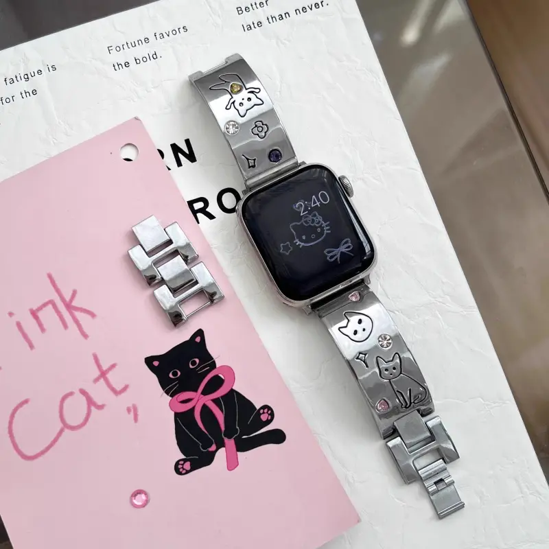 KVZUVUU Watch Band Apple Compatibility Metal-4