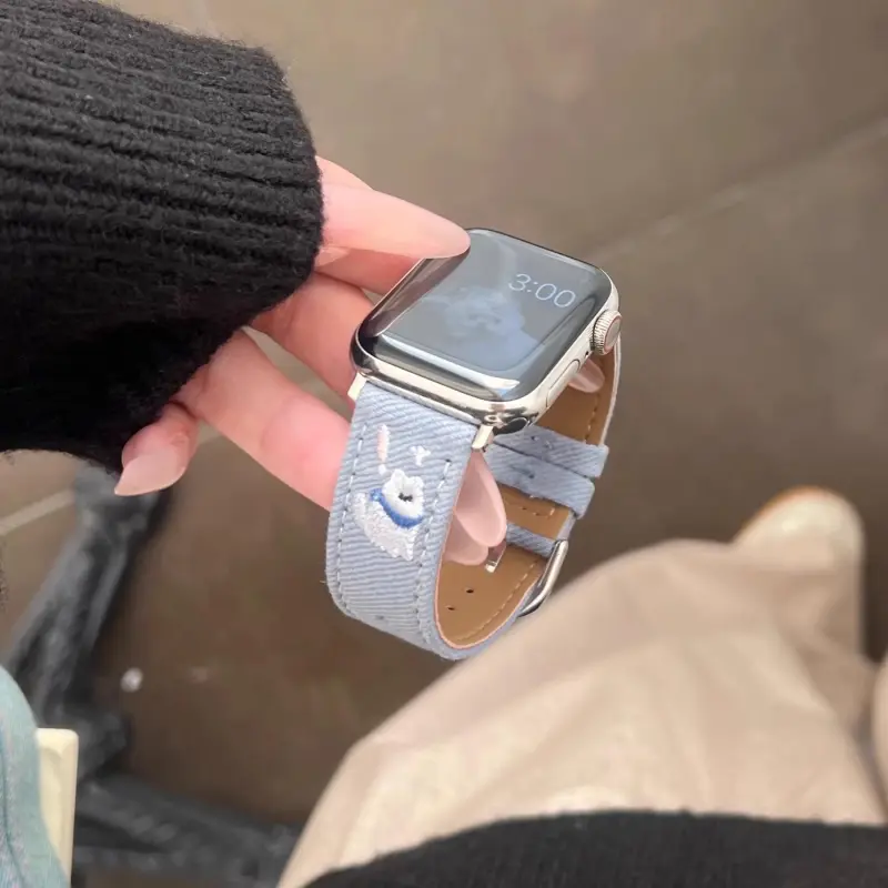 KVZUVUU Watch Band Apple Compatibility Canvas Material-1