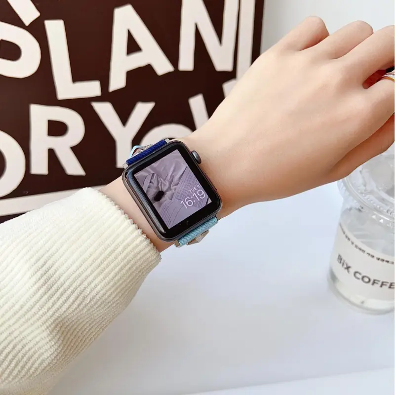 KVZUVUU Apple Compatibility Watch Band Canvas Material-10