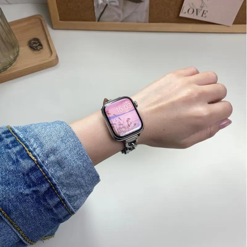 KVZUVUU Apple Compatibility Watch Band Metal-16