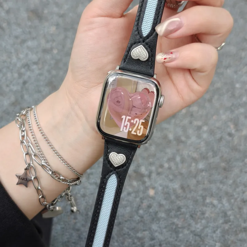 KVZUVUU Apple Compatibility Watch Band Cowhide Leather Material-22