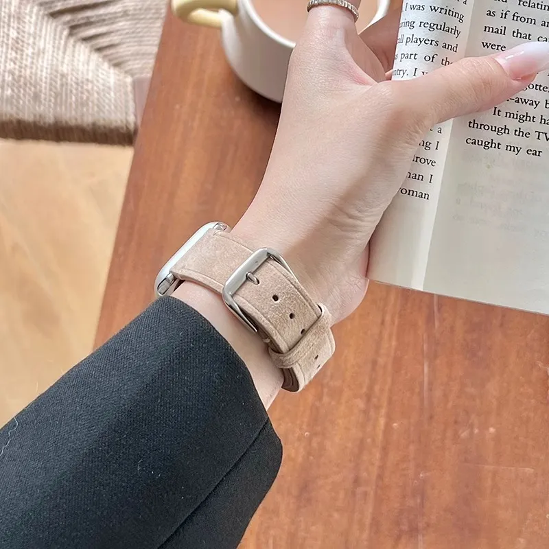 KVZUVUU Watch Band Apple Compatibility Cowhide Leather Material-19
