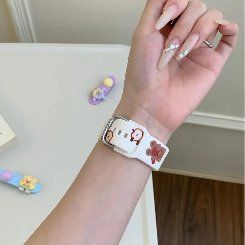 KVZUVUU Apple Compatibility Watch Band Silicone Material-13