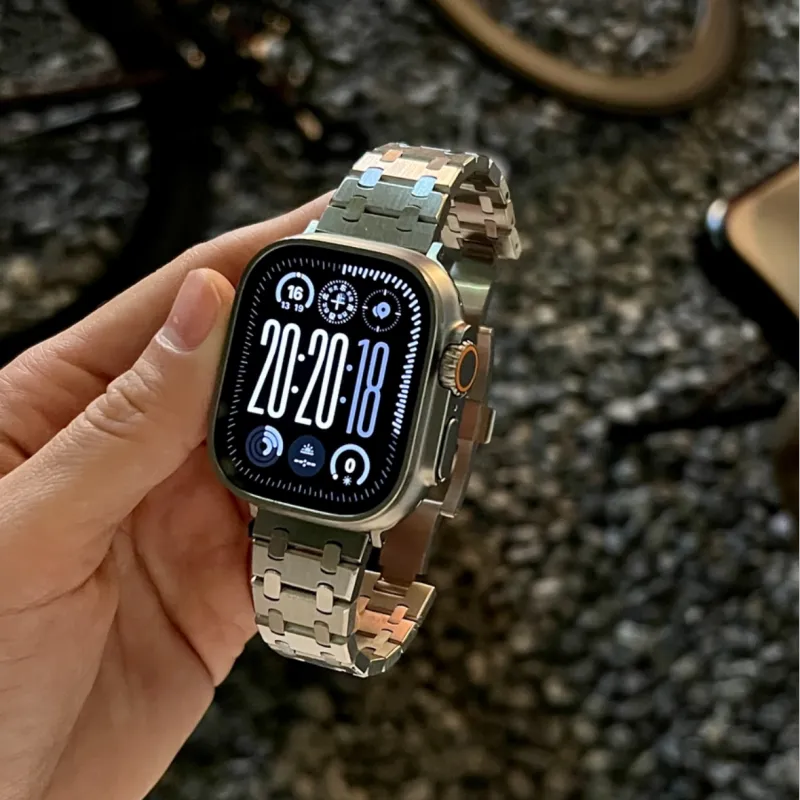 KVZUVUU Apple Compatibility Watch Band Metal-4