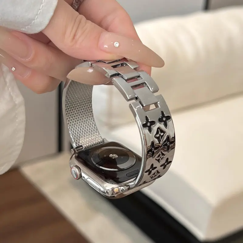 KVZUVUU Watch Band Apple Compatibility Metal-8