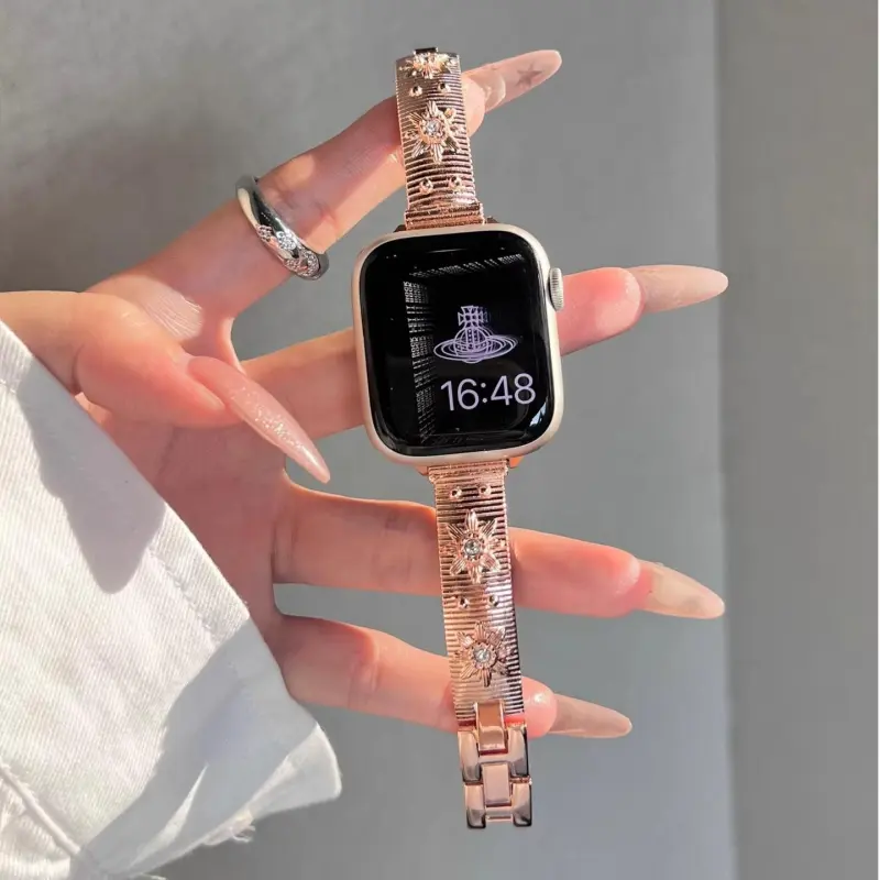 KVZUVUU Watch Band Apple Compatibility Metal-7