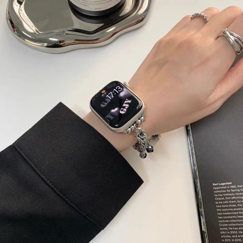 KVZUVUU Apple Compatibility Watch Band Metal-14