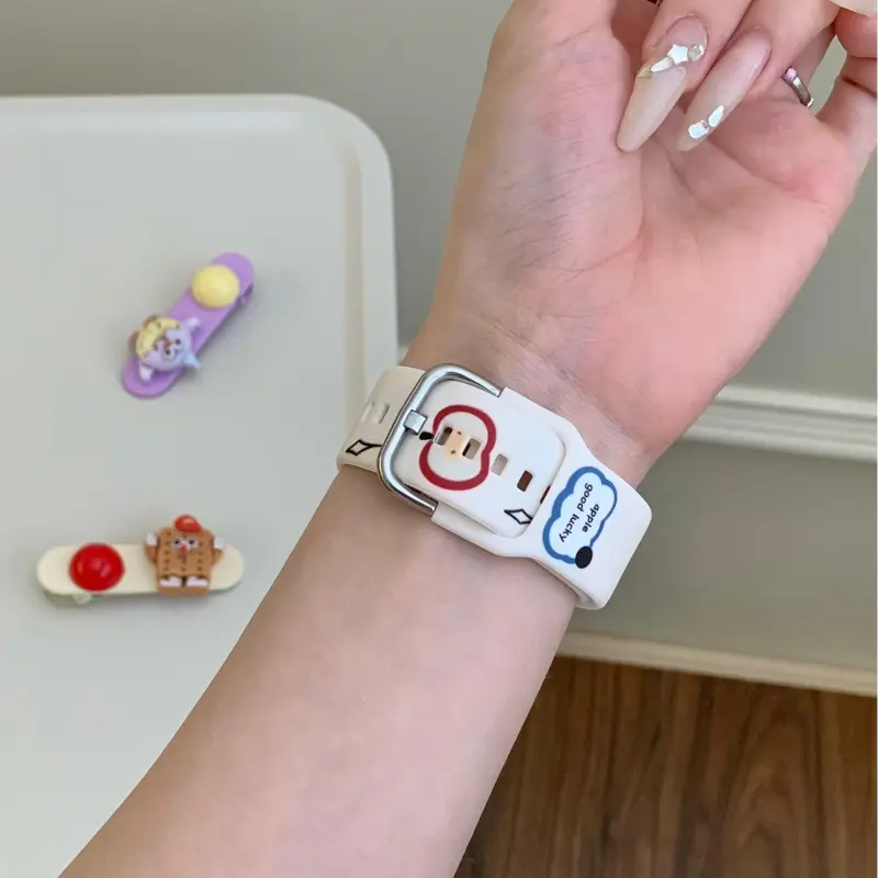 KVZUVUU Apple Compatibility Watch Band Silicone Material-8