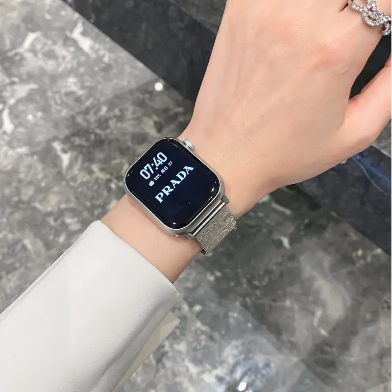 KVZUVUU Watch Band Apple Compatibility Metal-1