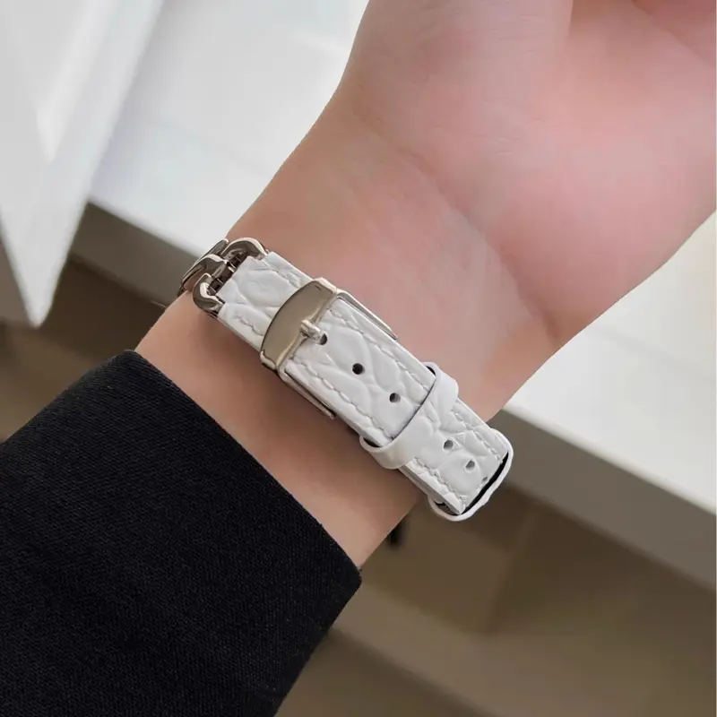 KVZUVUU Watch Band Apple Compatibility Genuine Leather Material-17