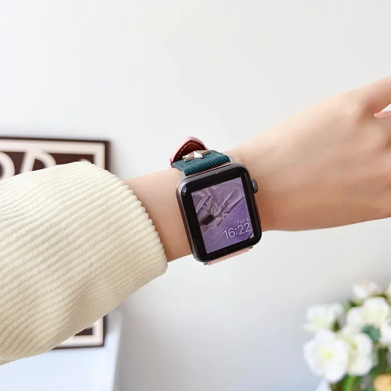 KVZUVUU Apple Compatibility Watch Band Canvas Material-16