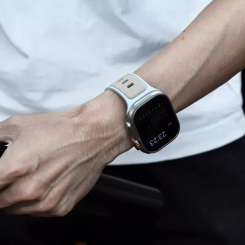 KVZUVUU Apple Compatibility Watch Band Silicone Material-19