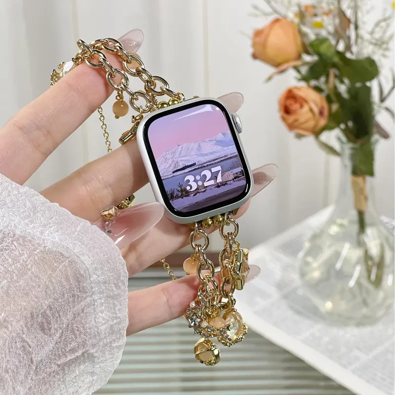 KVZUVUU Apple Compatibility Watch Band Metal-4