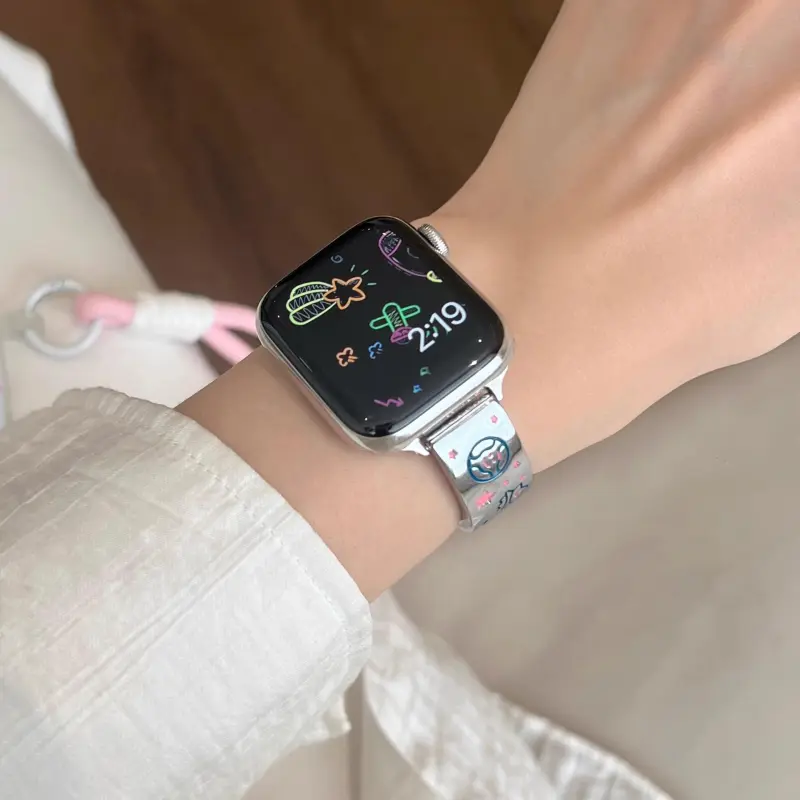 KVZUVUU Watch Band Apple Compatibility Metal-11