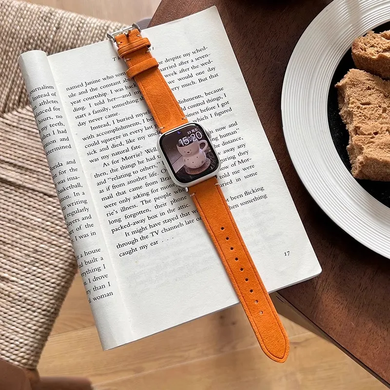 KVZUVUU Watch Band Apple Compatibility Cowhide Leather Material-8
