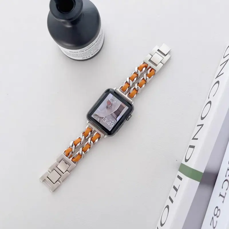 KVZUVUU Apple Compatibility Watch Band Metal-13