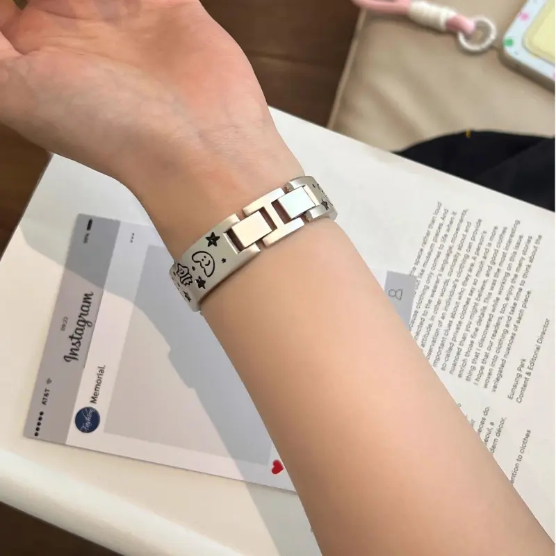 KVZUVUU Watch Band Apple Compatibility Metal-3
