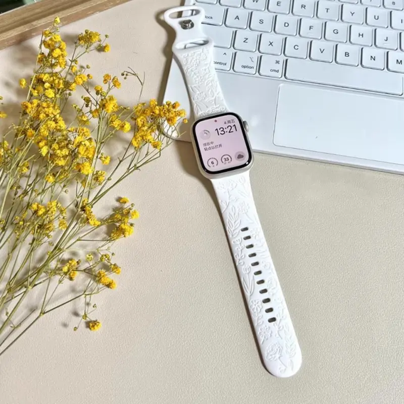 KVZUVUU IwatchS10/s9/8/7/6/Ultra Apple Compatibility Watch Band 195mm Silicone Material-12