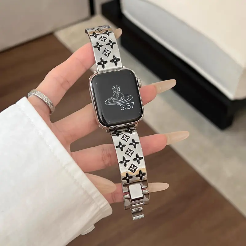 KVZUVUU Watch Band Apple Compatibility Metal-9
