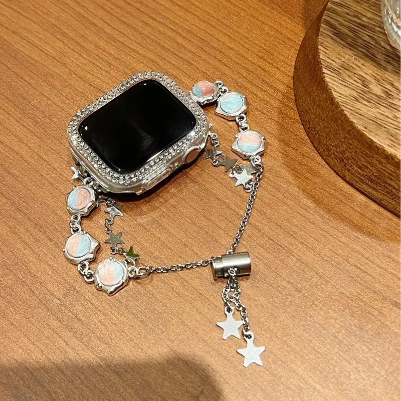 KVZUVUU Apple Compatibility Watch Band Cat's Eye Stone Material-6
