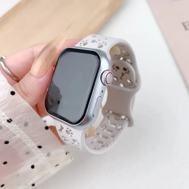 KVZUVUU Apple Compatibility Watch Band Silicone Material-5