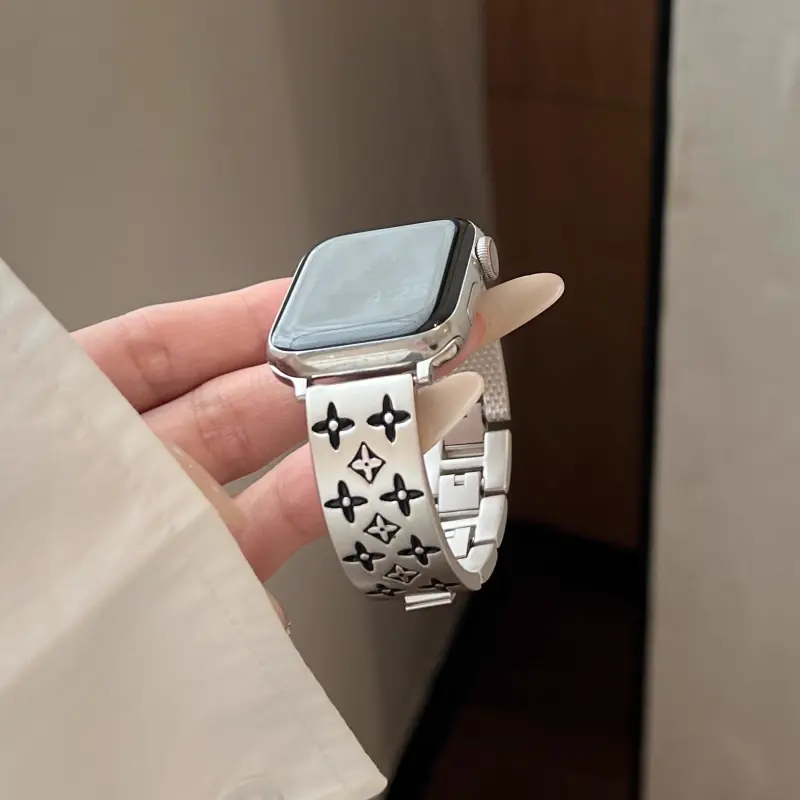 KVZUVUU Watch Band Apple Compatibility Metal-11