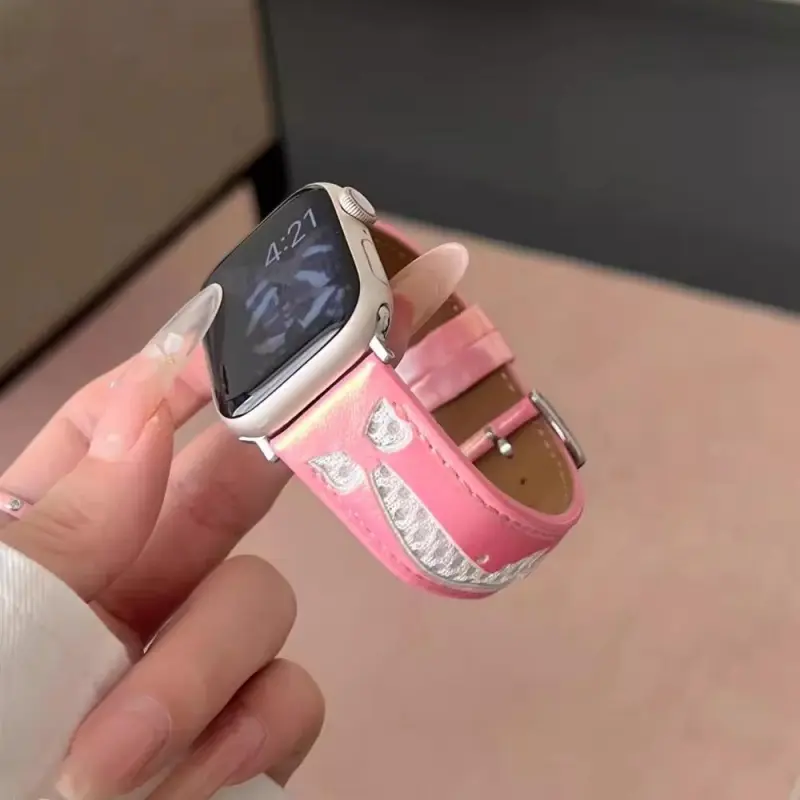 KVZUVUU Watch Band Apple Compatibility Cowhide Leather Material-11
