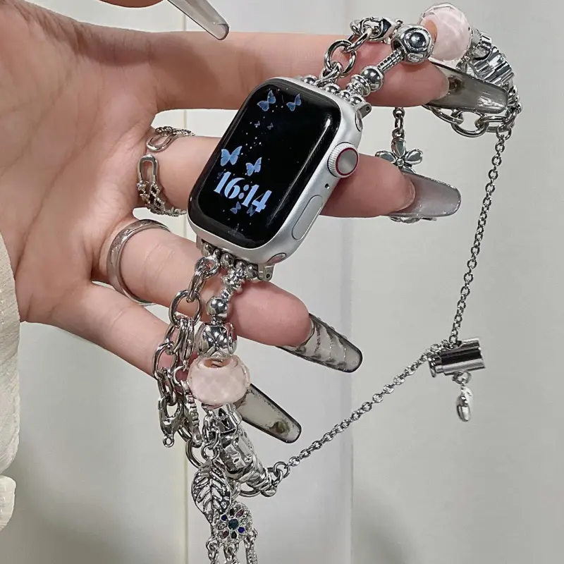 KVZUVUU Apple Compatibility Watch Band Metal-3