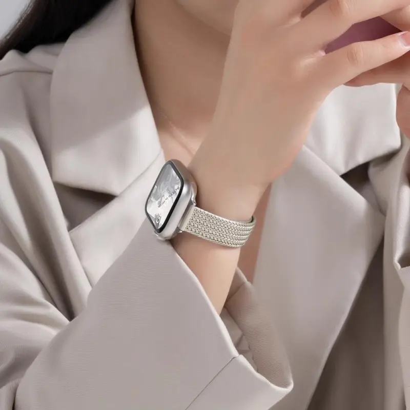 KVZUVUU Apple Compatibility Watch Band Metal-3