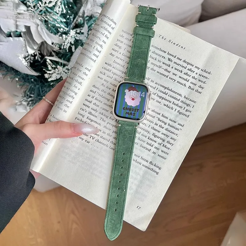 KVZUVUU Watch Band Apple Compatibility Cowhide Leather Material-12