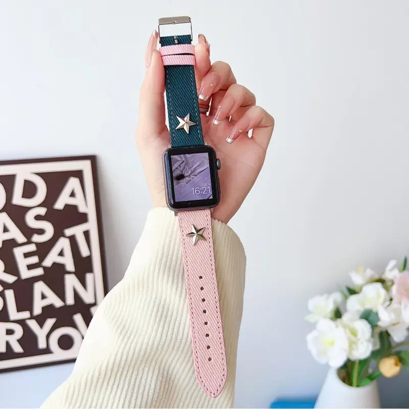 KVZUVUU Apple Compatibility Watch Band Canvas Material-17