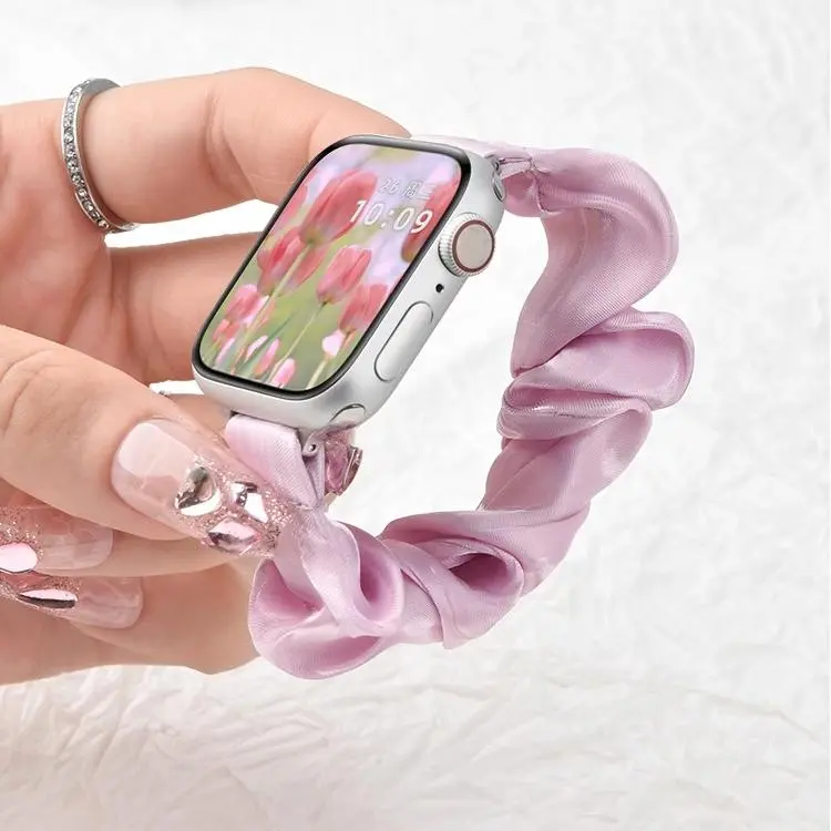 KVZUVUU Apple Compatibility Watch Band 123mm Chiffon Ice Silk Material-1